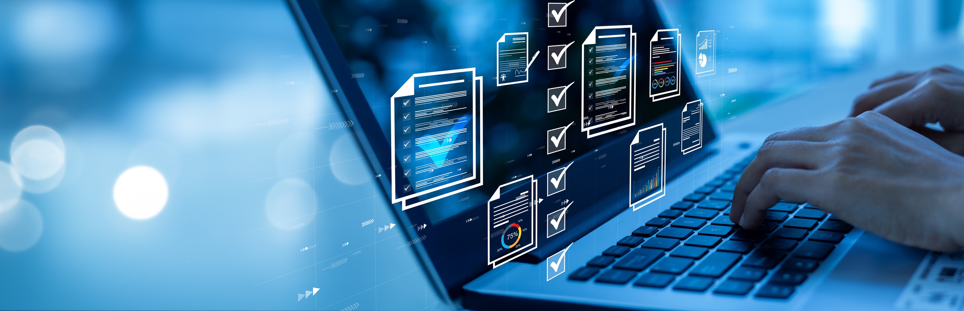 Visuals of compliance logic on a laptop screen — symbolizing software-defined restrictions